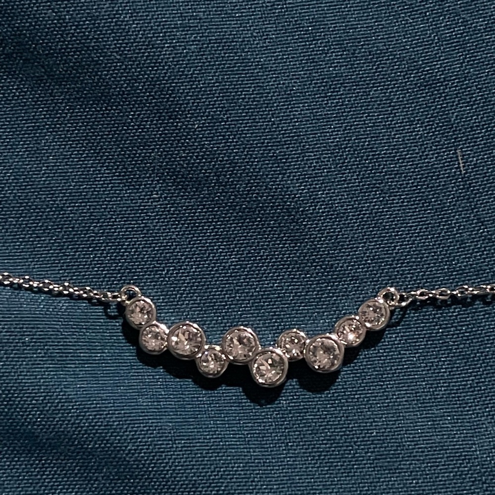 Elegant Swarovski Silver Necklace with Crystal Accents